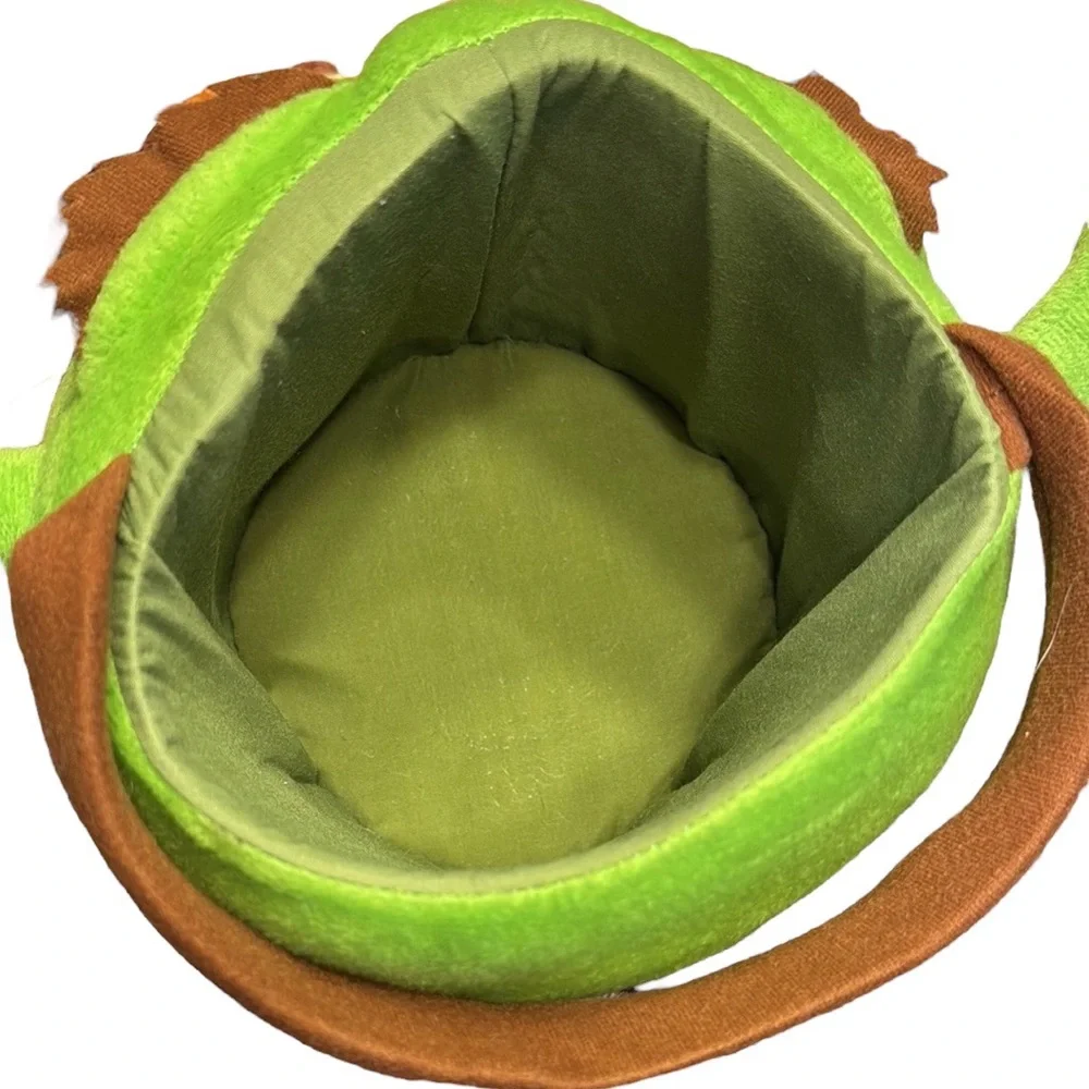 2007 DreamWorks Collectible Shrek Head Plush Easter Halloween Bucket Basket Rare